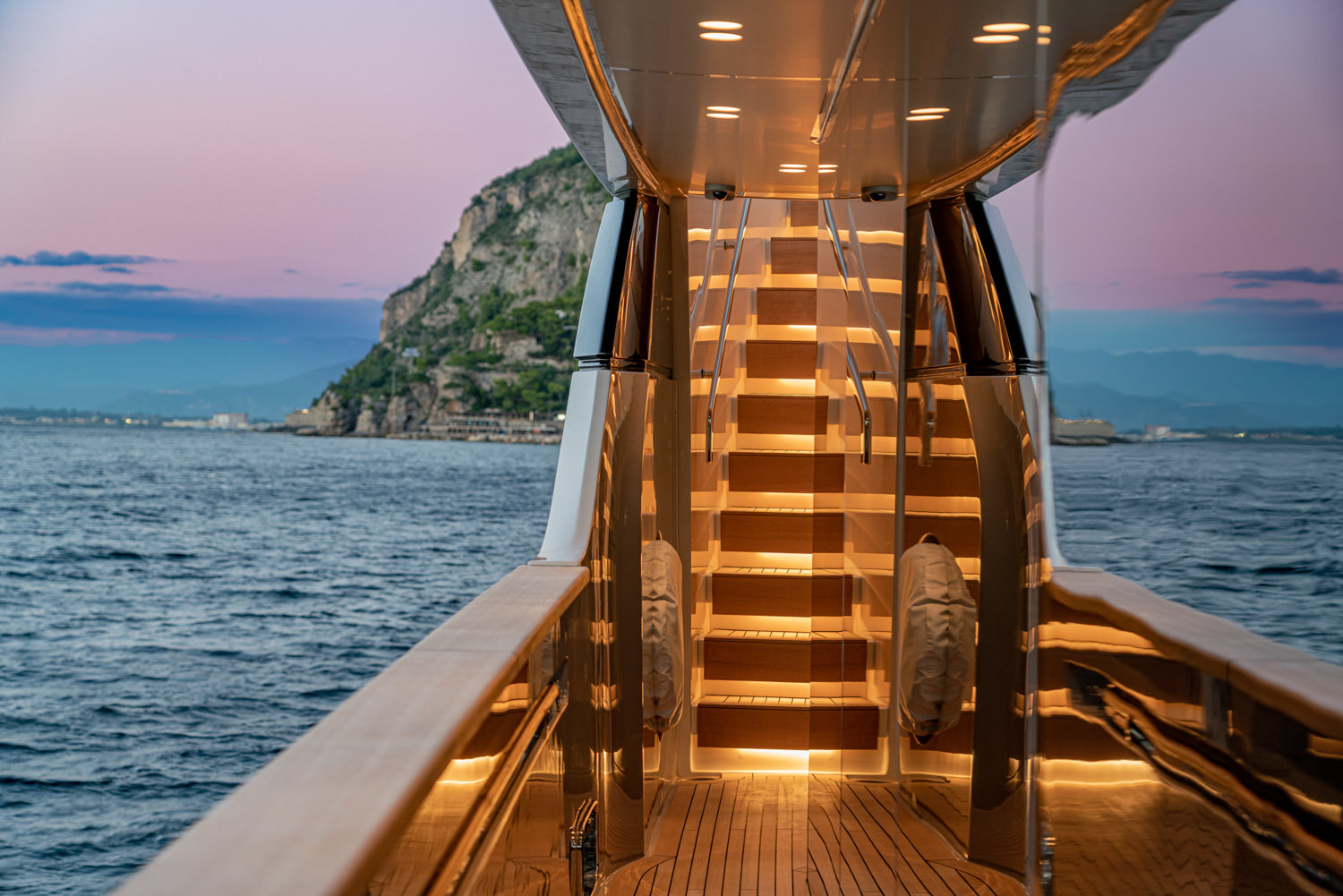 Luxury yacht deck captured during a yacht photoshoot in Saint-Tropez