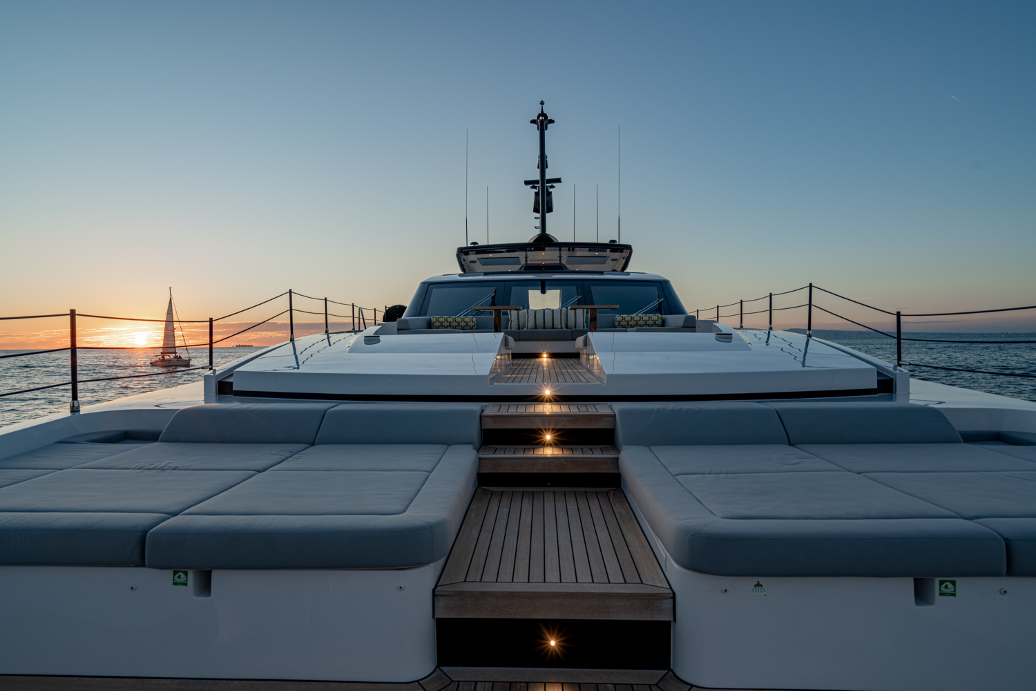 Luxury yacht exterior with modern design and panoramic sea views captured during a yacht photoshoot in Monaco