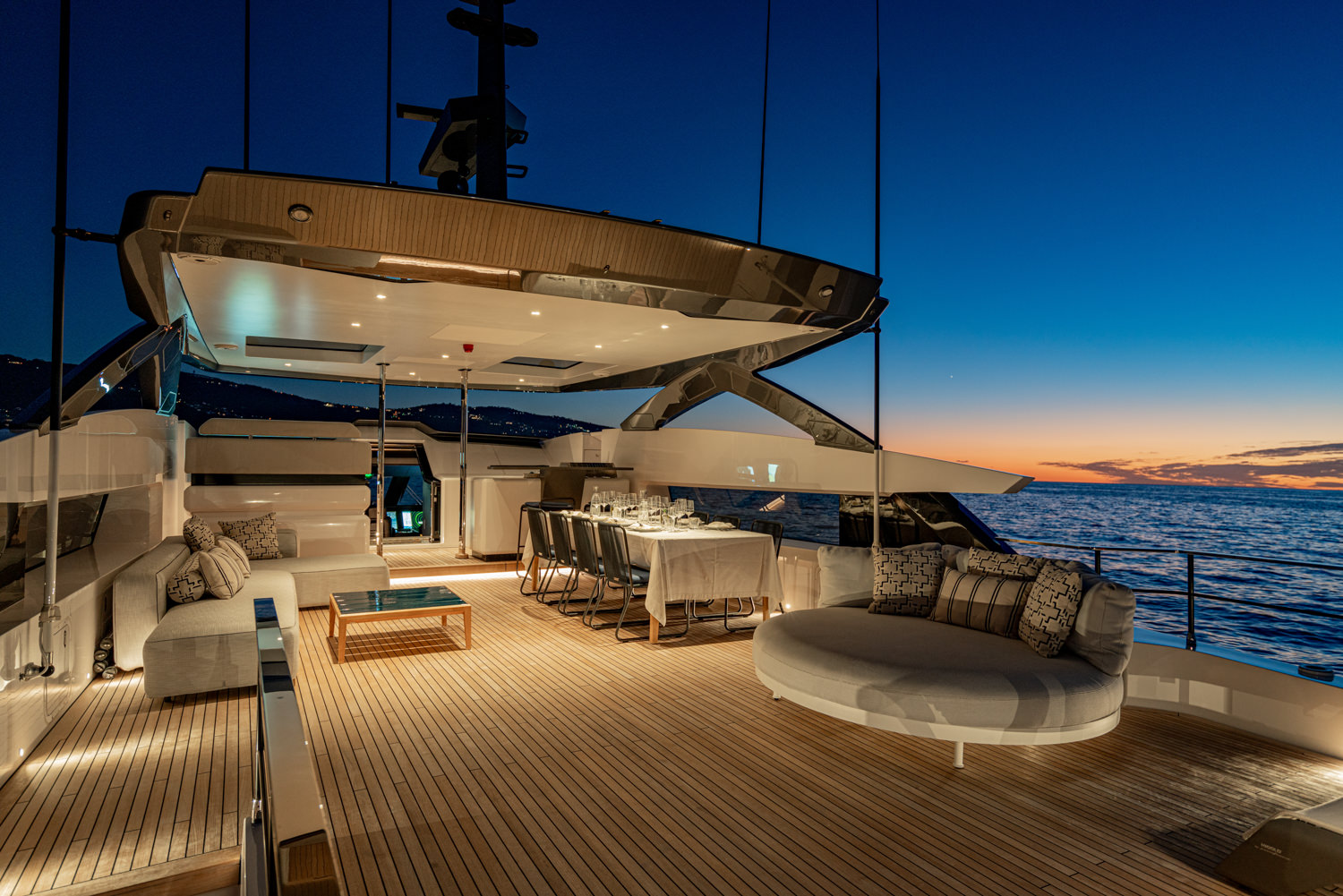 Luxury yacht exterior with stylish design and Mediterranean views captured during a yacht photoshoot in Saint-Tropez