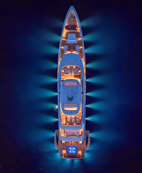 Luxury superyacht night photography – professional yacht photographer